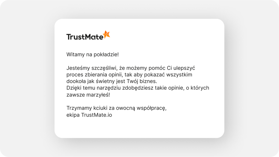 Opinia powitalna TrustMate