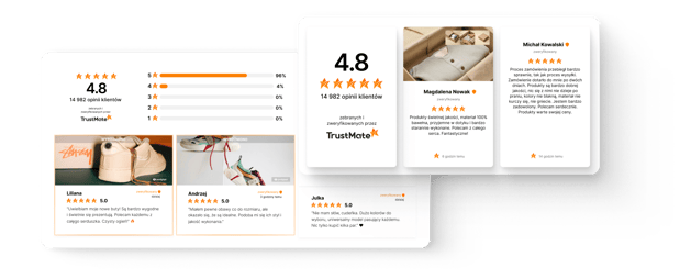 Opinie w widgetach TrustMate