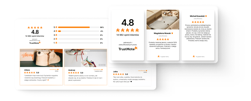 Opinie w widgetach TrustMate